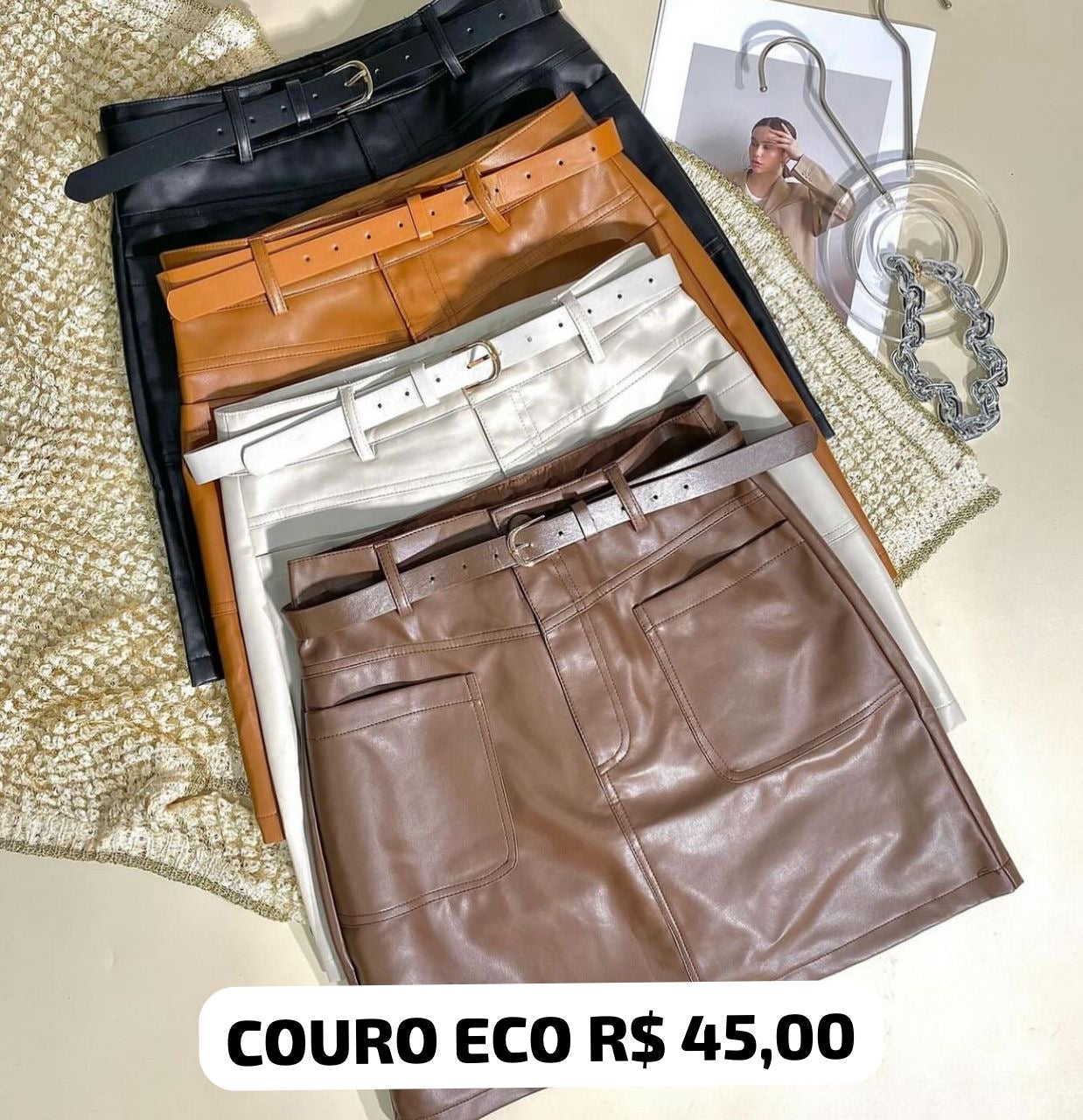 Saia eco-couro