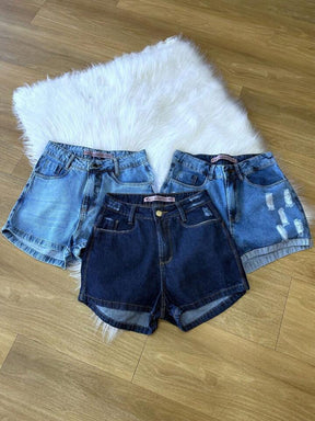 Kit 3 shorts jeans feminino