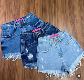 KIT COM 3 SHORTS JEANS