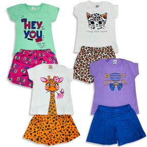 Kit 10 peças 5 Conjunto Roupa Infantil Menina- SORTIDOS