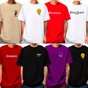 Kit 4 Camiseta Unissex Streetwear Oversized Old School – Envio Imediato