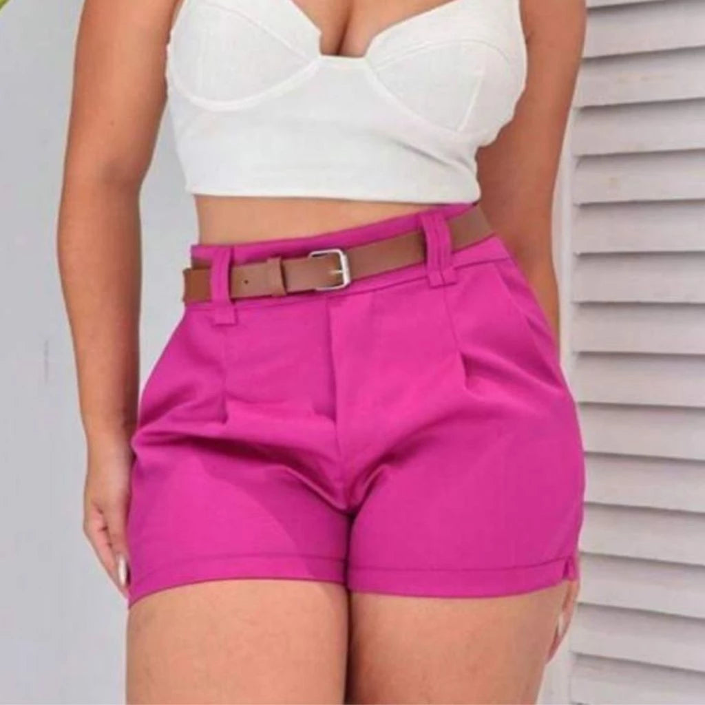 Short Feminino em Alfaiataria Social com Cinto PROMOÇÃO