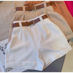 Short Feminino em Alfaiataria Social com Cinto PROMOÇÃO